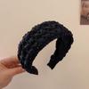 Diadema Versátil de Moda Serie Negra Paquete de Cabello de Alta Gama Diadema de Corona Alta Accesorio para el Cabello Coreano Uso Diario