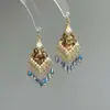 [El Señor del Misterio] Pendientes Franceses Retro Magníficos con Borlas, Estilo Palacio Largos Exquisitos y Versátiles Pendientes de Gama Alta