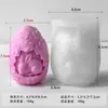Jiahui Mei Ovo de Páscoa Vela Molde de Silicone Flor Tridimensional Ovo Artesanal Ferramenta de Moagem de Gesso Aromaterapia