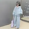Conjunto de Ropa Deportiva de Otoño para Niñas 2026 Nuevo Estilo Chaqueta Casual para Niños Medianos y Grandes Pantalones Rectos Conjunto Elegante de Dos Piezas para Niña