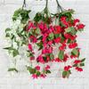 Planta artificial colgante de pared con rosas de 3 ángulos de Meinan, planta de boda, decoración colgante de pared, distrito de Wuqing, flor artificial, decoración del hogar, flor falsa