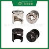 Conector três em um de plástico dourado oriental com roda excêntrica de flor roda excêntrica sólida três em um conector de móveis