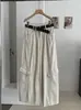 Pantalones de Pierna Ancha Adelgazantes de Cintura Alta KEKEZOON para Mujer, Pantalones Cargo Casuales Sueltos de Otoño con Cinturón, Tendencia 8724