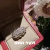 Joyería Italiana Natural Mariposa Fritillaria Blanca Zircón Pulsera Banquete Boda Hada Zixia Pulsera de Cristal