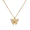 Collar Colgante de Mariposa Dulce con Goteo de Aceite de Moda Veraniega Nuevo, Cadena para Clavícula de Diseño Versátil de Lujo Ligero Personalizado al por Mayor