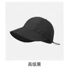 Sombrero de Pescador Delgado de Moda para Primavera y Verano para Mujer con Ala Ancha para Cubrir el Rostro, Protección Solar, Se Puede Atar en una Cola de Caballo, Sombrero de Sol Casual y Versátil