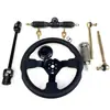 Acessórios para Karting de Motocicleta Elétrica de Quatro Rodas DIY 32-42CM Caixa de Direção Coluna de Direção Volante Barra de Direção Junta Esférica