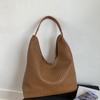 Bolso Tejido Retro Otoño e Invierno para Mujer 2025 Nueva Moda Bolso de Hombro de Gran Capacidad Bolso Tote para Viajes y Salidas
