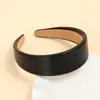 Nueva Diadema de Cuero PU Metálico de Corea del Sur para Mujer, Decoración Diaria, Alambre Plateado Dibujado, Esponja, Adorno para la Parte Superior de la Cabeza