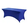 Mantel spandex para cocina de 6 pies aproximadamente 1.8 metros negro lavable resistente a las arrugas elástico rectangular mantel para patio actividades