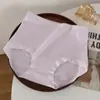 Ropa interior de algodón puro de cintura alta para otoño e invierno para mujer, Bragas sencillas sin costuras de seda con entrepierna antibacteriana y control de abdomen para mujer, 100% algodón