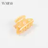 Pinza para el Cabello Flor de Margarita Pequeña Wjia Nuevo Moda de Acetato Gama Alta Tamaño Mediano Pinza de Tiburón Pasador para Recogido Parcial Accesorio para el Cabello