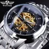 Nuevo Ganador Estilo Europeo y Americano Moda Masculina Casual Corte Abierto Mecánico Resistente al Agua Automático Reloj Mecánico