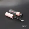 Nuevo de Fábrica Tubo Redondo de Plástico de 4 ml para Rubor Líquido Cabezal de Cepillo Grande Tubo Vacío para Brillo de Labios Materiales de Empaque para Maquillaje