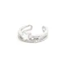 Anillo Abierto de Doble Capa Coreano Femenino Estrella Circonita Diseño de Nicho Anillo para Mejor Amiga Estudiante Anillo de Dedo Índice de Gama Alta