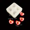 Molde Pequeño de Silicona para Juguetes Squishy, Oso, Fresa, Corazón de Chocolate, Molde de Silicona de Grado Alimenticio