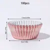 Forminhas para Bolo Cupcakes Forminhas Douradas Prateadas Alumínio Espessado à Prova de Neve Mei Niang Papel para Biscoito Muffin