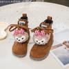 Zapatos Birkenstock con Forro de Felpa para Niñas 2026 Invierno Nuevo Colgante de Dibujos Animados Botas tipo Dr. Martens Estilo Coreano Versátiles Zapatos Casuales de Suela Blanda