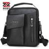 Bolsa de ombro masculina de negócios transfronteiriça, grande capacidade, resistente ao desgaste, bolsa transversal de PU, multifuncional, repelente de água, pequena bolsa para comércio exterior