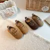 Zapatos Birkenstock para Niños Primavera y Otoño Retro Zapatos Pequeños de Cuero para Bebé Niñas Suela Suave Antideslizantes Zapatos Tipo Frijol Niños Versátiles Casuales
