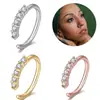 Anel de Nariz Cravejado de Diamantes Mais Vendido da Amazon, Piercing de Nariz de Zircônia sem Furo Europeu e Americano da Moda, Luxo Acessível e Joia de Nariz Exquisita
