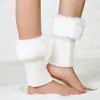 Nuevos Calentadores de Piernas Cortos de Lana Tejida Esponjosos Cálidos de Otoño Invierno Cubre Botas Estilo JK Chica Picante para Mujer Cubre Pies