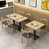 Mesa Restaurante Comercial Tienda de Té de Leche Hamburguesas Juego de Mesa y Sillas Restaurante de Comida Rápida Negociación Casa de Alquiler Apartamento Pequeño Mesa de Comedor
