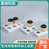 Porta-copos de papelão ondulado removível para milk tea, bandeja de embalagem para viagem, base de papel para sacola de café, porta-copos branco de papelão ondulado para duas xícaras