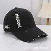 Gorra de Béisbol Color Sólido con Borde Deshilachado Personalizada Estilo Coreano, Nueva Moda Primavera y Verano Bordado de Letras Gorra de Pico para Exteriores que Adelgaza el Rostro