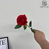 Flor de Rosa de Terciopelo Artificial con Perlas, Flor de Rosa Individual de Terciopelo para Decoración del Hogar, Venta al por Mayor de Dropshipping Transfronterizo