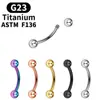 Clavo de Aleación de Titanio ASTM-F136 Barra Curva Rosca Externa Perforación de Ombligo Perforación de Labio Fabricante Venta Directa Joyería para Body Piercing Transfronteriza