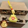 Nueva Marea Nacional Pequeños Regalos Llavero Exquisito Estilo Antiguo Calabaza Segura Colgante para Llavero de Coche Unisex Fortuna y Prosperidad