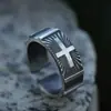 Anillo de Engranaje Punk Retro "Cruz" Yuhong Nicho Único Apertura Personalidad Fábrica de Anillos Outlet