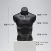 Soporte de Exhibición para Modelo Masculino Maniquí de Medio Cuerpo Negro y Blanco Accesorios para Escaparate de Tienda de Ropa para Hombres Modelo de Cuerpo Completo