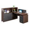 Conjunto de Mesa e Cadeiras de Escritório para 4 Pessoas, Estação de Trabalho para Funcionários, Cubículo para Funcionários de Escritório com 6 Divisórias, Partição, Mesa de Finanças, Mesa de Computador