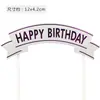 Banner de Arco de Feliz Cumpleaños Plug-in Tarjeta Plug-in para Pastel Vestir Bronceado Horneado Bandera de Feliz Cumpleaños