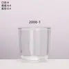 Copos de Vidro Transparente para Velas com Fundo Espesso para Venda no Atacado pelo Fabricante, Porta-Velas de Vidro para Aromaterapia Caseira, Porta-Velas para Quarto, Enfeites de Fragrância