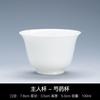 Juego de Té de Cerámica con Taza Maestra de Cuerpo Blanco, Taza de Degustación, Taza de Invitado con Logotipo Impreso, Juego de Té Kung Fu de Cerámica Hecho en Jingdezhen Personalización