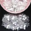 Lentejuelas redondas 3 4 5 6 mm cuentas de cristal transparentes planas diy hecho a mano accesorios para vestidos de novia accesorios
