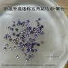 Rinestones para Decoración de Uñas Estrella de Cinco Puntas de Circonita, Estrellas Plateadas Coloridas Mini Pequeñas Súper Brillantes, Decoraciones de Uñas de Moda