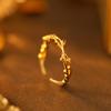 Anillo de Dedo Abierto Ajustable Rama de Zarza Plateada S92 Árbol Banyan Viento Frío para Mujer Anillo de Dedo de Nicho Nueva Moda