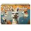 Calendario de pared superventas transfronterizo 2027 para el mercado de EE. UU., doble uso con 12 ilustraciones para diferentes meses, suministrado directamente por el fabricante