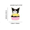 Broche Serie Sanrio Dibujo Animado Japonés Kuromi Adorno Lindo para Mochila Estuche Decoración Accesorio para Ropa Insignia de Aleación Esmaltada