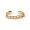Pulsera Abierta Anudada Joyería Europea y Americana Pulsera Calada Pulsera de Hierro Forjado Tejida a Mano Lazo Moda