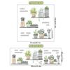 Nuevas pegatinas nórdicas transfronterizas en maceta para decoración de sala de estar, dormitorio, pasillo, pegatinas de pared autoadhesivas de plantas ZC-391-074
