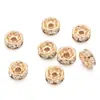 Separadores Redondos para Anillos Color Diamante 14K Electrochapado Conservador de Color Soporte de Flor Separador Accesorios de Decoración para Pulseras de Abalorios Hechas a Mano DIY