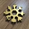Tarjeta de Herramienta Copo de Nieve Octagonal 18 en 1 Llave Multifunción de Acero Inoxidable de 8 Esquinas Hexagonales Tipo Multicorner Portátil Práctico