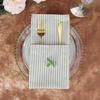 Servilleta de lino y algodón a rayas medianas de 17 x 17 pulgadas, 8 colores, estilo japonés, cuadrada, mantel individual para estudiantes, tapete aislante, toalla de mesa para fotos