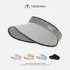 Diadema Nueva Estándar Degradado Sombrero de Copa Vacío Color Sólido Versátil Sombrero Protector Solar de Verano para Montar al Aire Libre Ala Ancha Mujeres
