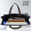Portafolio de Mano A4 Imprimir Logo Negocios Oficina Reunión Bolsa para Computadora 3D Doble Cremallera Almacenamiento de Datos Maletín